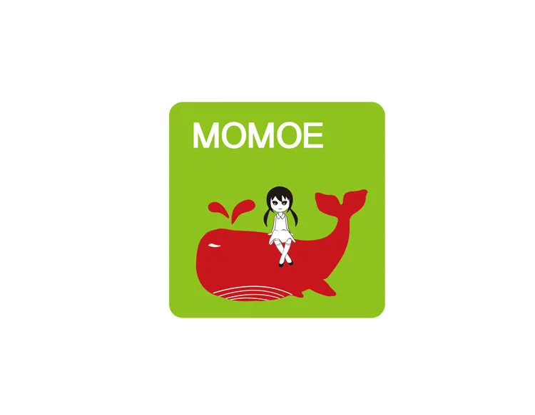 쇼핑몰 로고제작, 동화 속 소녀와 고래 캐릭터 디자인
